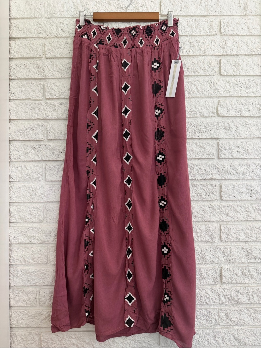 O'Neill Maxine Dusty Rose Gauze Maxi Skirt